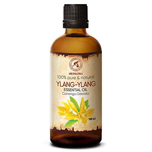 Aceite Esencial de Ylang Ylang 100ml - Cananga Odorata - Aceite Esencial de Aromaterapia - Aceite Ylang 100% Puro para Piel y Cabello - Cosméticos - Difusores y Velas Caseras