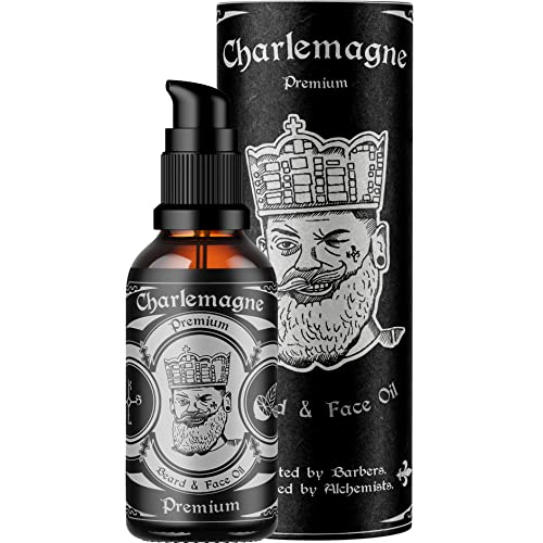 Aceite para la barba Charlemagne - Aceite Barba hombres 100% Vegano - 30ml fragancia a tabaco y vainilla - Cuidado de la barba - aceite para barba hombres