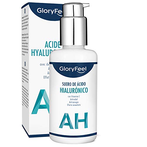 Acido Hialuronico Puro con Vitamina C Altamente Dosificado (50ml) - Probado dermatológicamente y enriquecido con Péptidos eficaces - Serum Facial para rostro, cuello y escote