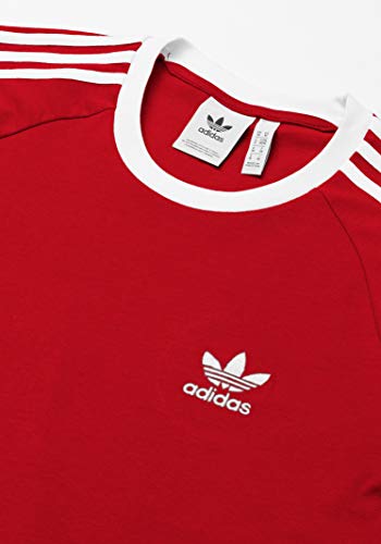 adidas 3-Stripes tee Camiseta de Manga Corta, Hombre, Lush Red, L