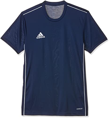 Adidas Core 18 Training Jsy, Camiseta Hombre Azul (Dark Blue/White), XL