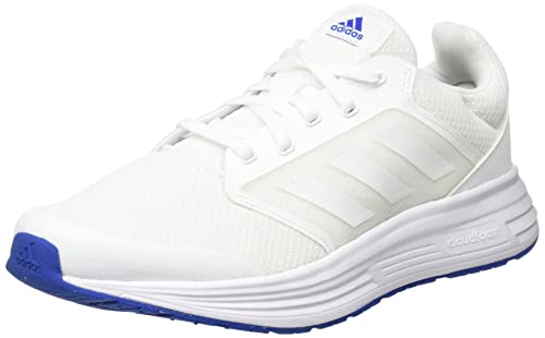 adidas Galaxy 5, Road Running Shoe Hombre, Cloud White/Cloud White/Team Royal Blue, 43 1/3 EU