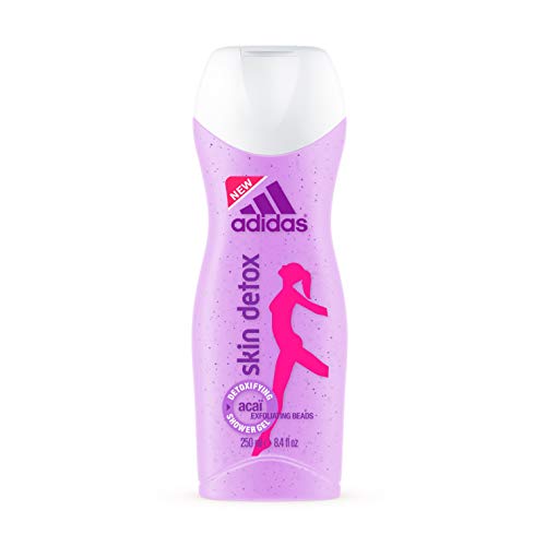 adidas Gel de ducha Skin Detox para mujer – Gel de ducha de limpieza intensiva para una piel suave y delicada – Efecto exfoliante – Cuidado con la piel – 1 x 250 ml