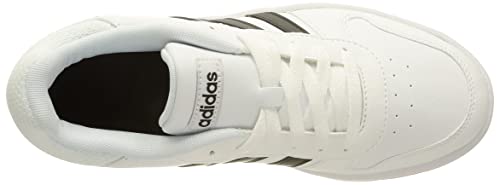 adidas Hoops 2.0, Basketball Shoe, Cloud White/Core Black/True Orange, 38 EU