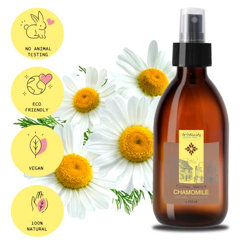 Agua Floral de Camomila Bio · Hidrolato de Manzanilla Romana Ecologico · Spray Facial, Cuidado del Pelo, Cuidado de la Piel del Bebé, Repostería · Hidrosol Natural - 250 ml