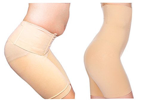 Aivtalk - Braguitas Adelgazantes para Mujer Pospartp Recuperación Faja Bragas Moldeadoras para Vientre Plano Cadera Reductora con Cintura Alta - Color de Piel - Talla ES L