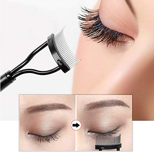 Akwox 4 piezas El kit de cepillo de pestañas de Eyebrow Brush, peine de cejas, cepillo de metal separador de pestañas para la herramienta de maquillaje de belleza, Eyelash Comb Curlers Rímel Aplicador