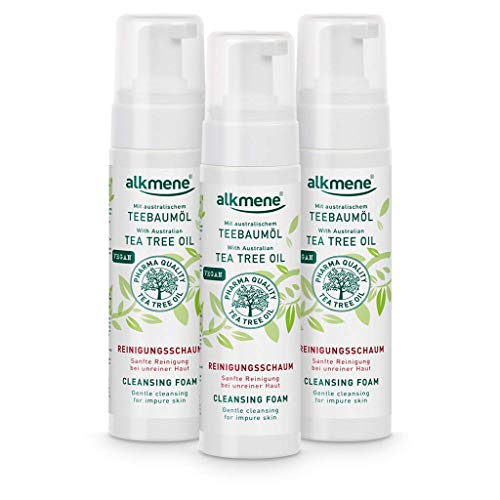 alkmene gel limpiador facial - espuma limpiadora para cara y cuerpo - Vegana, sin siliconas ni parabenos - cuidado de la piel para mujeres y hombres 3x 200 ml