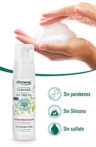 alkmene gel limpiador facial - espuma limpiadora para cara y cuerpo - Vegana, sin siliconas ni parabenos - cuidado de la piel para mujeres y hombres 6x 200 ml