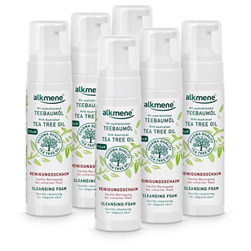 alkmene gel limpiador facial - espuma limpiadora para cara y cuerpo - Vegana, sin siliconas ni parabenos - cuidado de la piel para mujeres y hombres 6x 200 ml