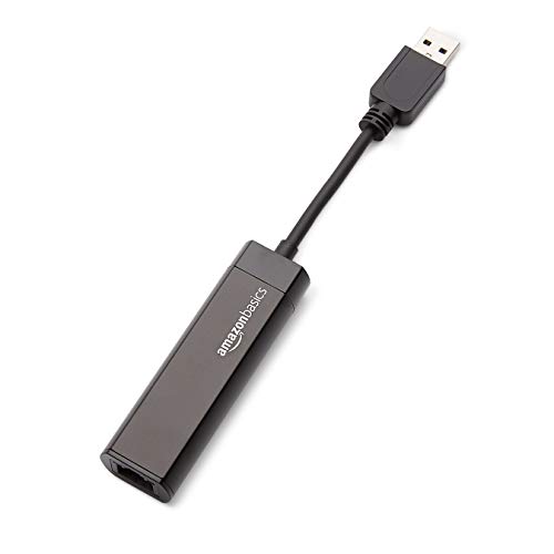 Amazon Basics - Adaptador de USB 3.0 a Internet 10/100/1000 Gigabit Ethernet