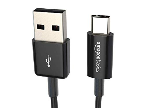 Amazon Basics - Cable USB tipo C a USB-A 2.0 macho (0,9 m), color negro