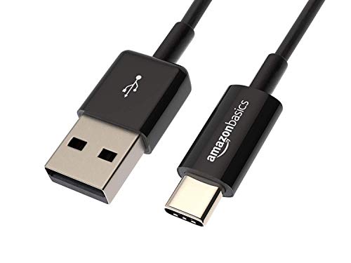 Amazon Basics - Cable USB tipo C a USB-A 2.0 macho (0,9 m), color negro