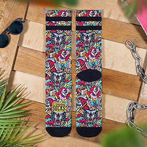 American Socks Bulldog - Mid High S/M - Calcetines de deporte para hombre y mujer, Calcetines de Crossfit, Calcetines de Padel, Calcetines de Running, Calcetines de Ciclismo, Bici y Skate.