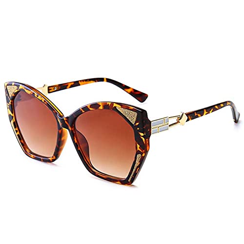 AMFG Gafas De Sol De Ojo De Gato Retro Tipo De Mariposa Gafas De Sol Brillantes Hombres Y Mujeres Partido De Negocios Al Aire Libre UV400 Gafas (Color : E, Size : M)