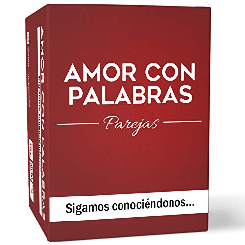 AMOR CON PALABRAS - Parejas - Sigamos conociéndonos. Juegos de Mesa para Dos Personas. Perfectos Regalos para San Valentin