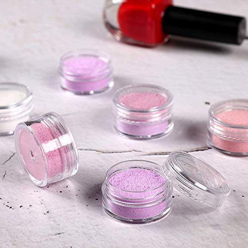 AOI Frascos de cosméticos vacíos de 5 ml, 50 Uds, Botes de Muestra de Viaje, Redondos Transparentes con Tapas para Mujeres, cremas, Muestra de Almacenamiento de Maquillaje