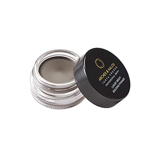 Arches & Halos Pomada de lujo para la construcción de cejas, gel para cejas, tinte, rellena, esculpe y defina las cejas, maquillaje vegano y sin crueldad, 3 g, marrón neutro