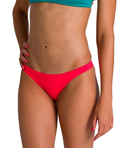 ARENA Free Brief Braguitas De Bikini Mujer Rulebreaker Free, Mujer, Fluo Red-Yellow Star, L