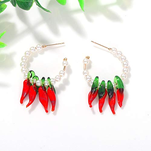 Aretes Pendientes De Perlas Con Cuentas De Círculo De Personalidad Coreana, Pendientes Elegantes De Gota De Pimienta, Joyería Femenina De Boda Bohemia