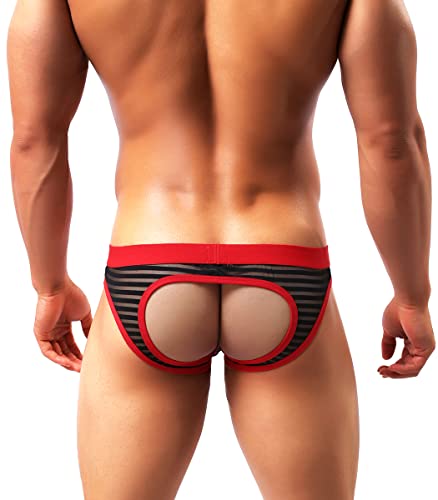 Arjen Kroos Jockstrap para Hombre Suspensorio Sexy Tanga Transparente Ropa Interior Thong