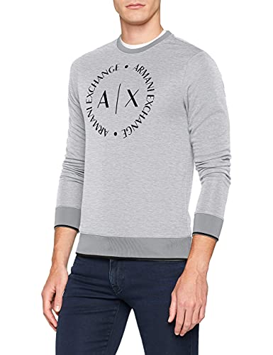 Armani Exchange 1st To Be Noticed Sweat Sudadera, Gris (B09B Heather Grey 3929), Small para Hombre