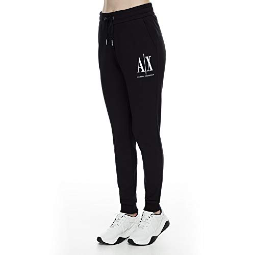 Armani Exchange Icon Project Jogger Pantalones de Deporte, Negro (Black 1200), 40 (Talla del Fabricante: Small) para Mujer