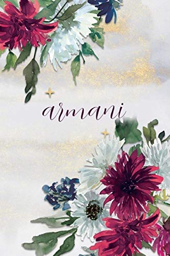 Armani: Personalized Journal Gift Idea  for Women (Burgundy and White Mums)