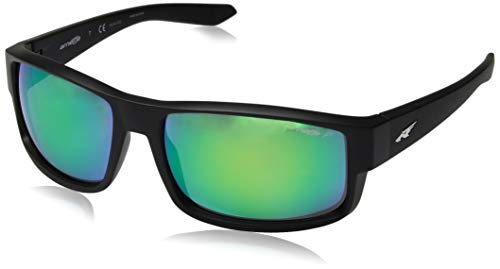 Arnette 0AN4224 01/1I 59 Gafas de Sol, Negro (Matte Black/Polardarkgreymirrorgreen), Hombre