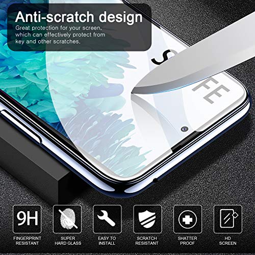 AROYI Funda Compatible con Samsung Galaxy S20 FE 4G / 5G, 2 Pack Cristal Templado y 2 Pack Lente de cámara para Galaxy S20 FE, Silicona Suave TPU Carcasa Protección Caso para Samsung S20 FE 4G / 5G