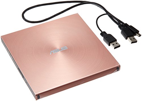 ASUS SDRW-08U5S-U - Grabadora Externa de DVD 8X,Cubierta de Metal (Aluminio), diseño de Pedestal, Compatible con Mac, 12,9 mm ultradelgada, compatibilidad con M-Disc, encriptación de Disco