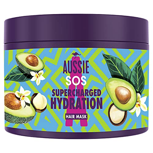 Aussie SOS Mascarilla Capilar De Hidratación Supercargada | Para El Pelo Que Necesita Un Rescate Urgente | Con Superalimentos Australianos |, 450ml