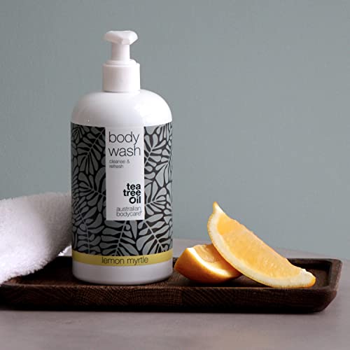 Australian Bodycare Body Wash 500ml | Con aceite de Árbol de Té y Mirto Limon | Gel de ducha para pieles secas y Manchadas |Para el cuidado diario de Granos, Picazón, Olor Corporal, Sudor