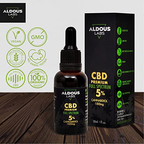 Auténtico CBD Oil 5% | Full Spectrum | 30ml | 1500mg de Cannabidiol | Aceite de Cáñamo Bio enriquecido con 5% CBD | 1200 gotas Aceite CBD Premium | Hemp Oil | Espectro Completo