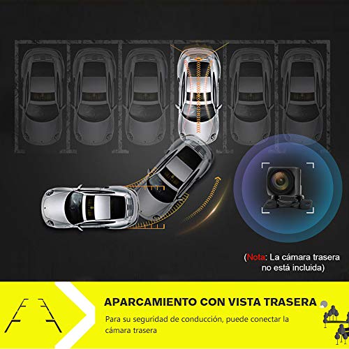 AWESAFE Radio Coche 7 Pulgadas para Ford con Pantalla Táctil 2 DIN, Autoradio de Ford con Bluetooth/GPS/FM/RDS/CD DVD/USB/SD, Admite Mandos Volante, Mirrorlink y Aparcamiento (Negra)