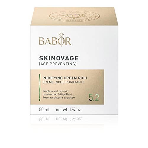 BABOR SKINOVAGE Purifying Cream, Crema facial para pieles con manchas, Crema hidratante clarificante y refinadora de poros, Fórmula vegana, 1 x 50 ml