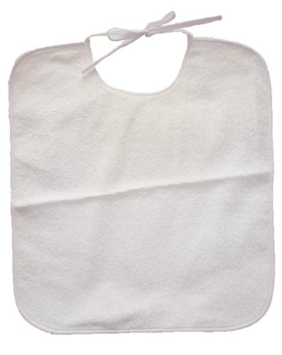 Baby Bites 5413-01 - Pack de 12 Baberos Liso Guardería y Lazos, 33 x 38 cm