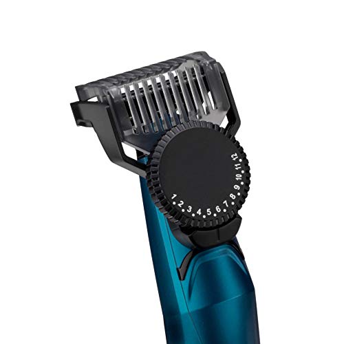 BaBylissMEN Barbero profesional T890E Recortadora de barba con Cuchillas de Acero Japonés extra afiladas, Uso Con/Sin cable, Batería de Litio, 120 min autonomía, 24 longitudes de 0,5 a 12mm, Estuche