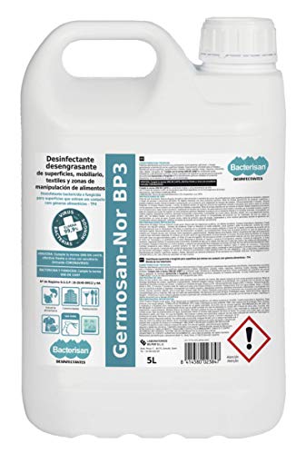 Bacterisan Germosan Nor Bp3 Líquido Desinfectante de Superficies y Textiles, 5000 ml