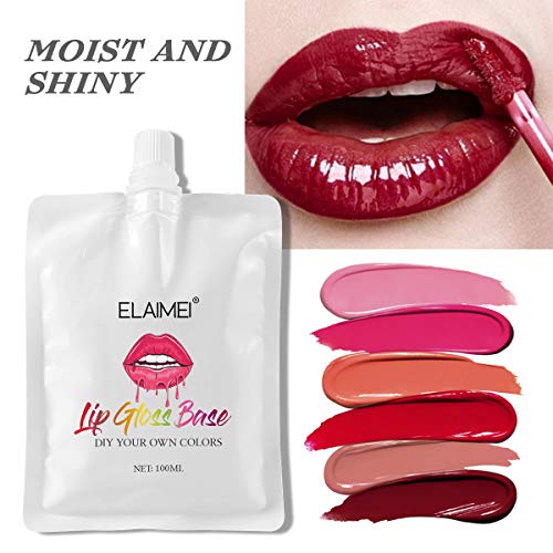 Base de Brillo de Labios, Gel de Brillo de Labios Transparente, Base de Glaseado de Labios Semiacabado, para Brillos de Labios, Glaseado de Labios, Rellenadores de Labios, Lápices Labiales, Hidratante