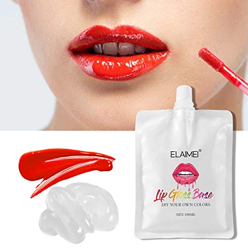 Base de Brillo de Labios, Gel de Brillo de Labios Transparente, Base de Glaseado de Labios Semiacabado, para Brillos de Labios, Glaseado de Labios, Rellenadores de Labios, Lápices Labiales, Hidratante