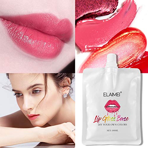 Base de Brillo de Labios, Gel de Brillo de Labios Transparente, Base de Glaseado de Labios Semiacabado, para Brillos de Labios, Glaseado de Labios, Rellenadores de Labios, Lápices Labiales, Hidratante