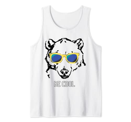 Be Cool Funny Bear Gafas de sol Camiseta sin Mangas