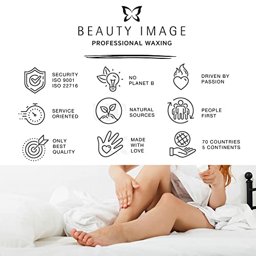 BEAUTY IMAGE Finewax Cera Depilatoria Profesional en Perlas 1 Kg. Cera Caliente al Algodón para Depilación Indolora -Corporal, Facial, Ingles y Axilas- sin Bandas. -Procedencia Española-