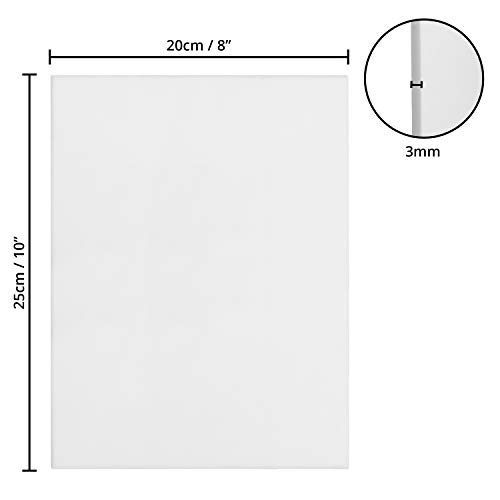 Belle Vous Lienzos para Pintar en Blanco (Pack de 30) 20 x 25 cm – Set Panel de Lienzo Preestirado – Aptos para Pintura Acrílica y al Óleo - Lienzo Blanco para Bocetos y Dibujos