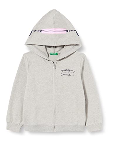 Benetton Giacca C/CAPP M/L 3QW0C5991 Suéter cárdigan, Grigio 901, 3 años para Niñas