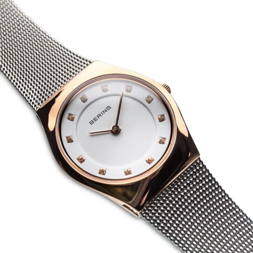 BERING Reloj Analógico Classic Collection para Mujer de Cuarzo con Correa en Acero Inoxidable y Cristal de Zafiro 11927-064