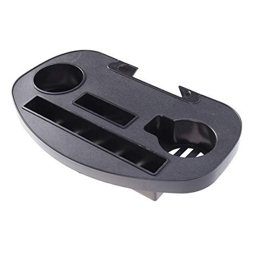 BESTONZON Bandeja para silla versión actualizada Soporte para taza de gravedad cero grande clip en la bandeja de mesa de la silla (negro)