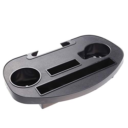 BESTONZON Bandeja para silla versión actualizada Soporte para taza de gravedad cero grande clip en la bandeja de mesa de la silla (negro)