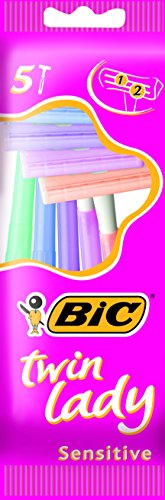 BIC Twin Lady Maquinillas de Afeitar Desechables para Mujer - Lote de 5 Packs de 5 unidades